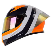Casco Shaft 526sp Evo Narkan Gris Naranja Visor Iridium Rojo